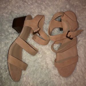 Tan J Crew Sandle Heels Size 8.5